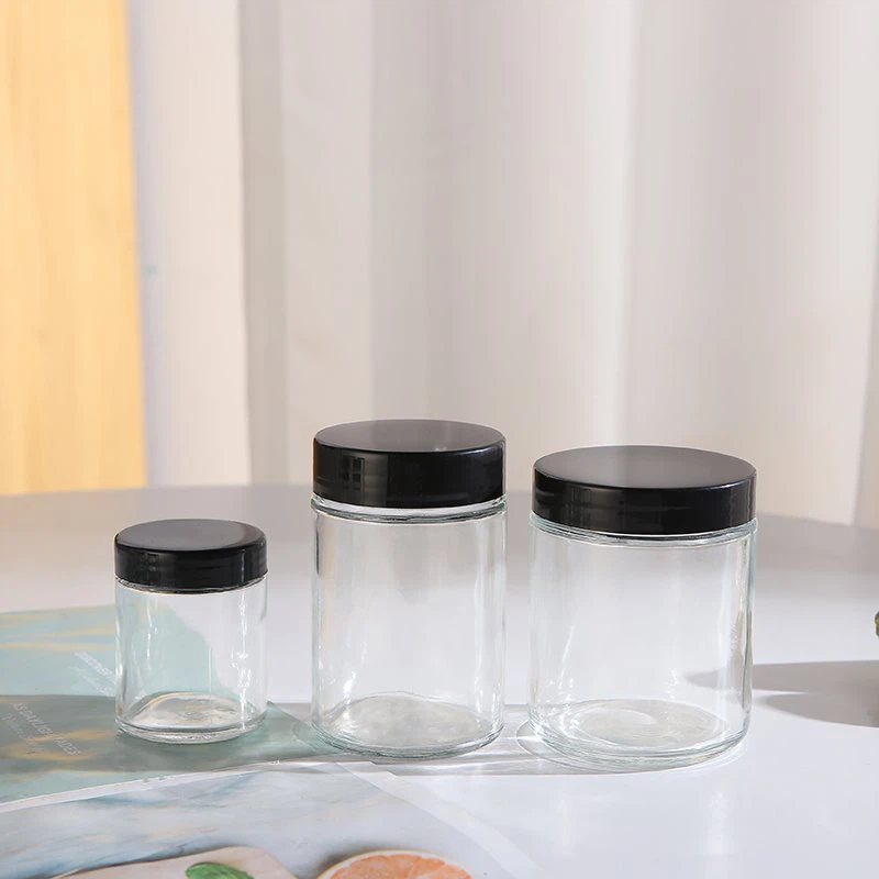 Wide Mouth Straight Sided Glass Jars